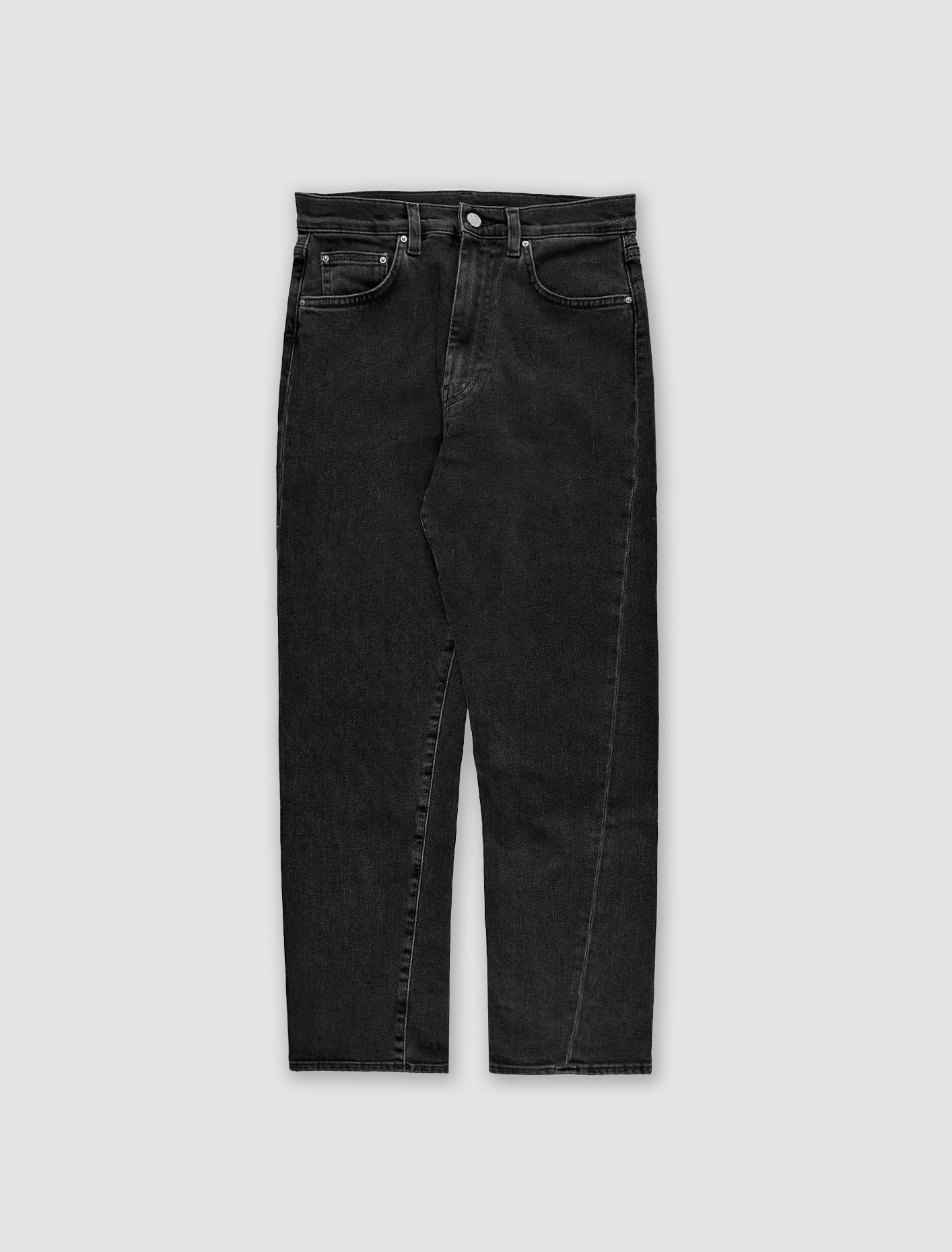 Shop Totême Denim With Bias Stitching In Grey