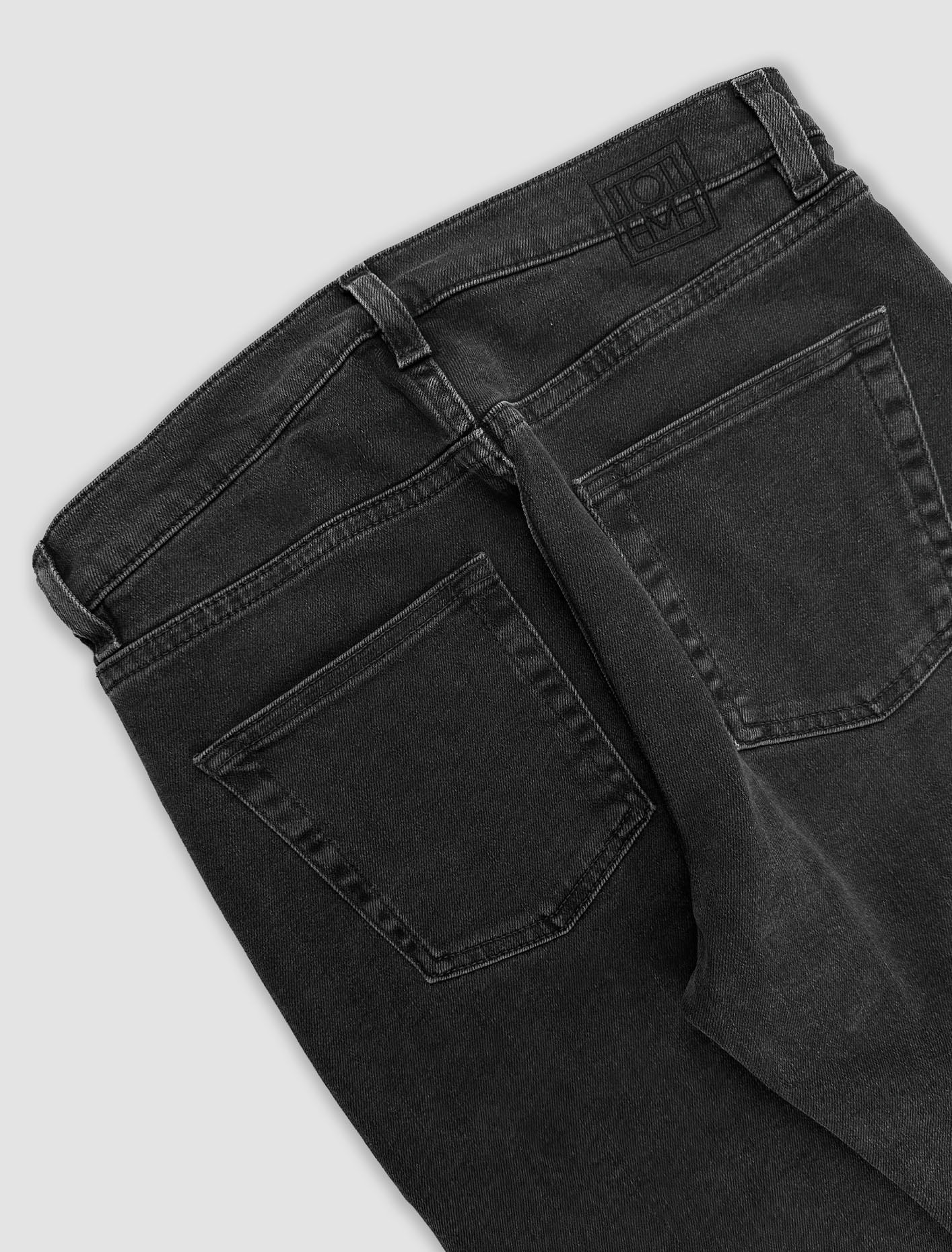 Shop Totême Denim With Bias Stitching In Grey