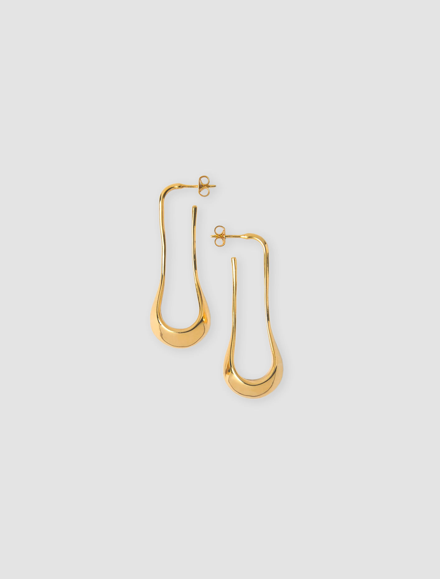 Shop Lemaire Short Drop Earrings In Gold