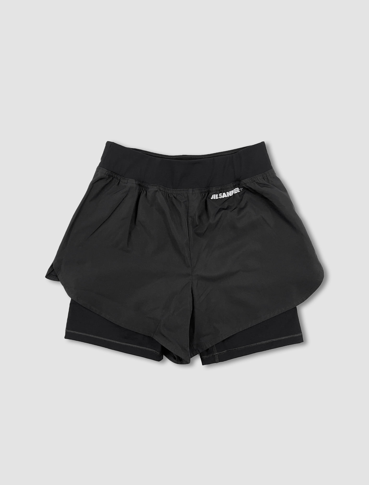 Shop Jil Sander Layered Shorts In Black