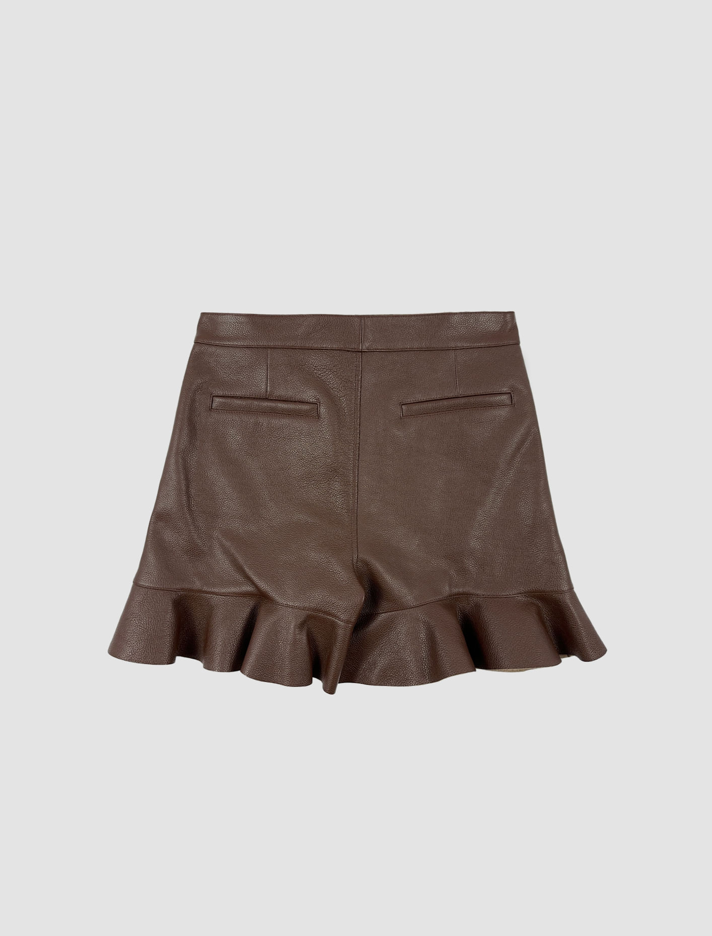 Shop Jw Anderson Leather Shorts In Chocolate