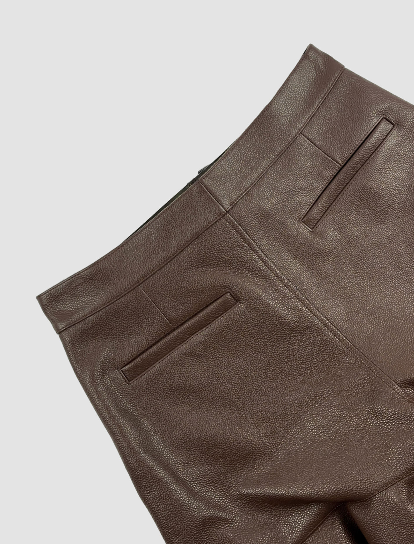 Shop Jw Anderson Leather Shorts In Chocolate