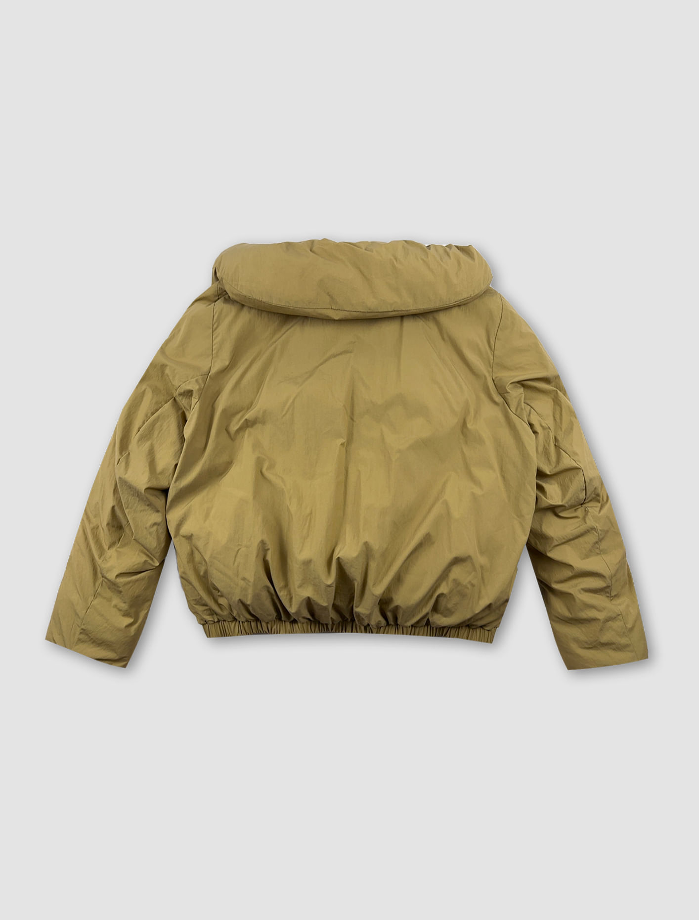 Shop Lemaire Woman Down Jacket In Ochre Khaki