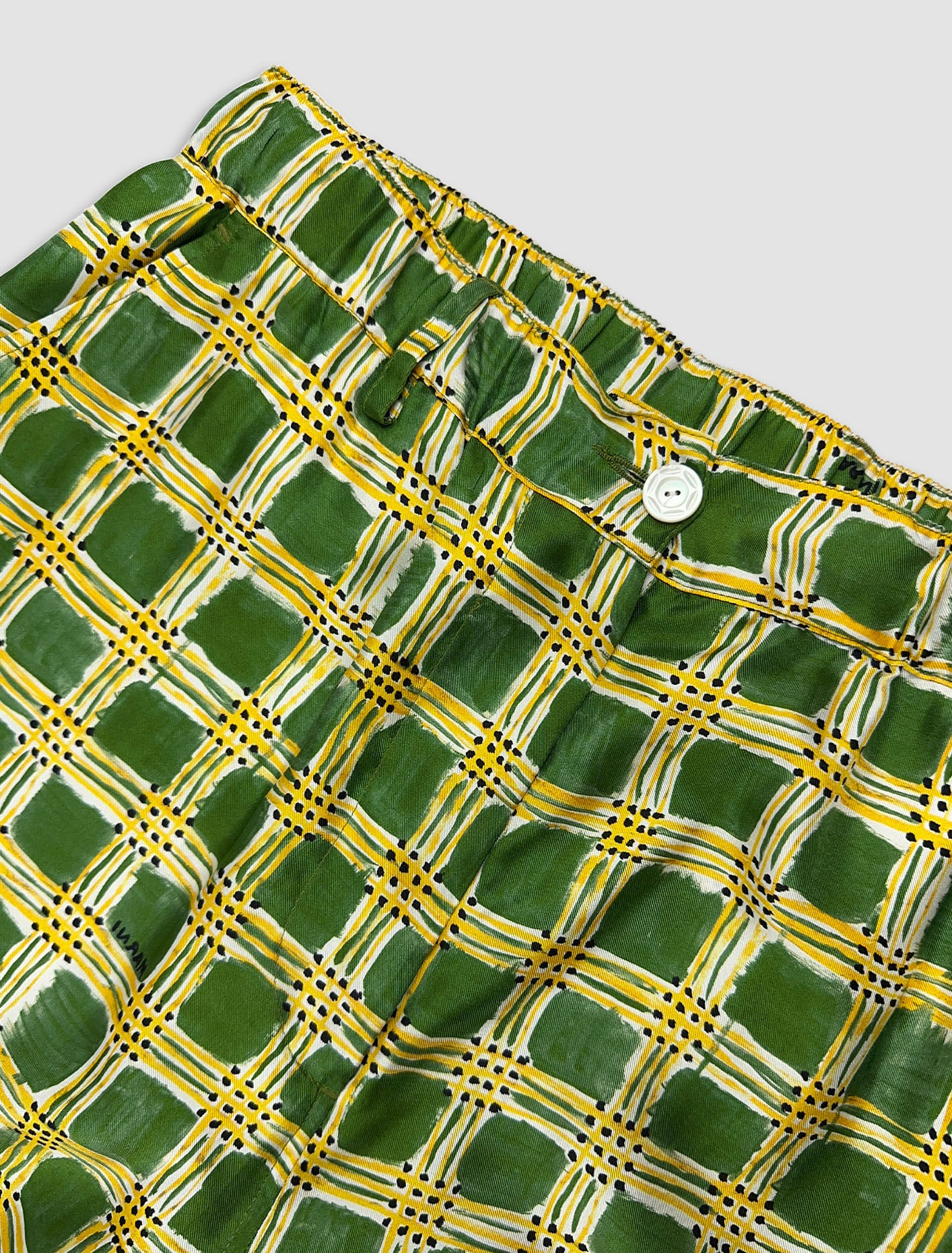 Shop Marni Silk Trousers In Primary Green