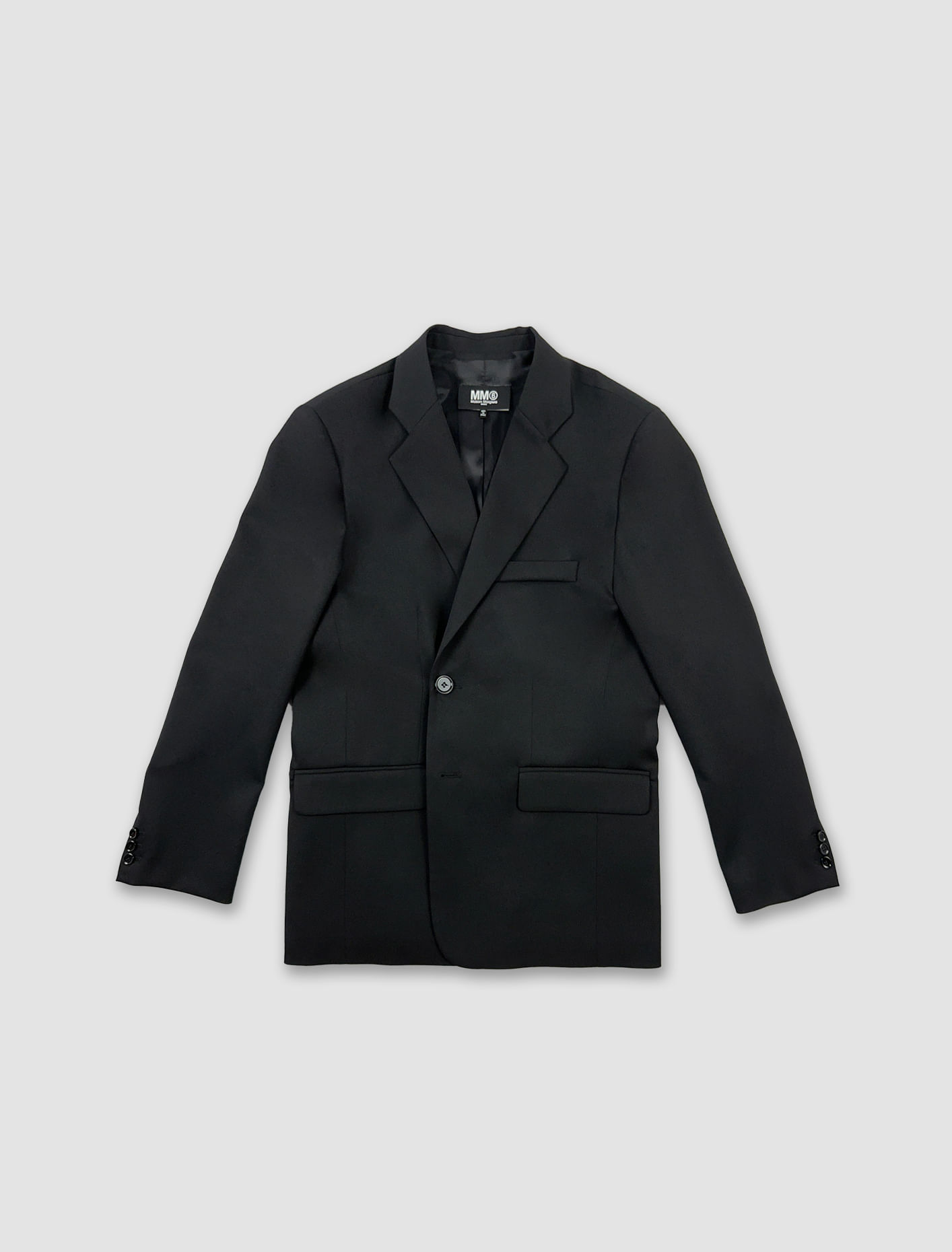 Shop Mm6 Maison Margiela Double-breasted Blazer In Black