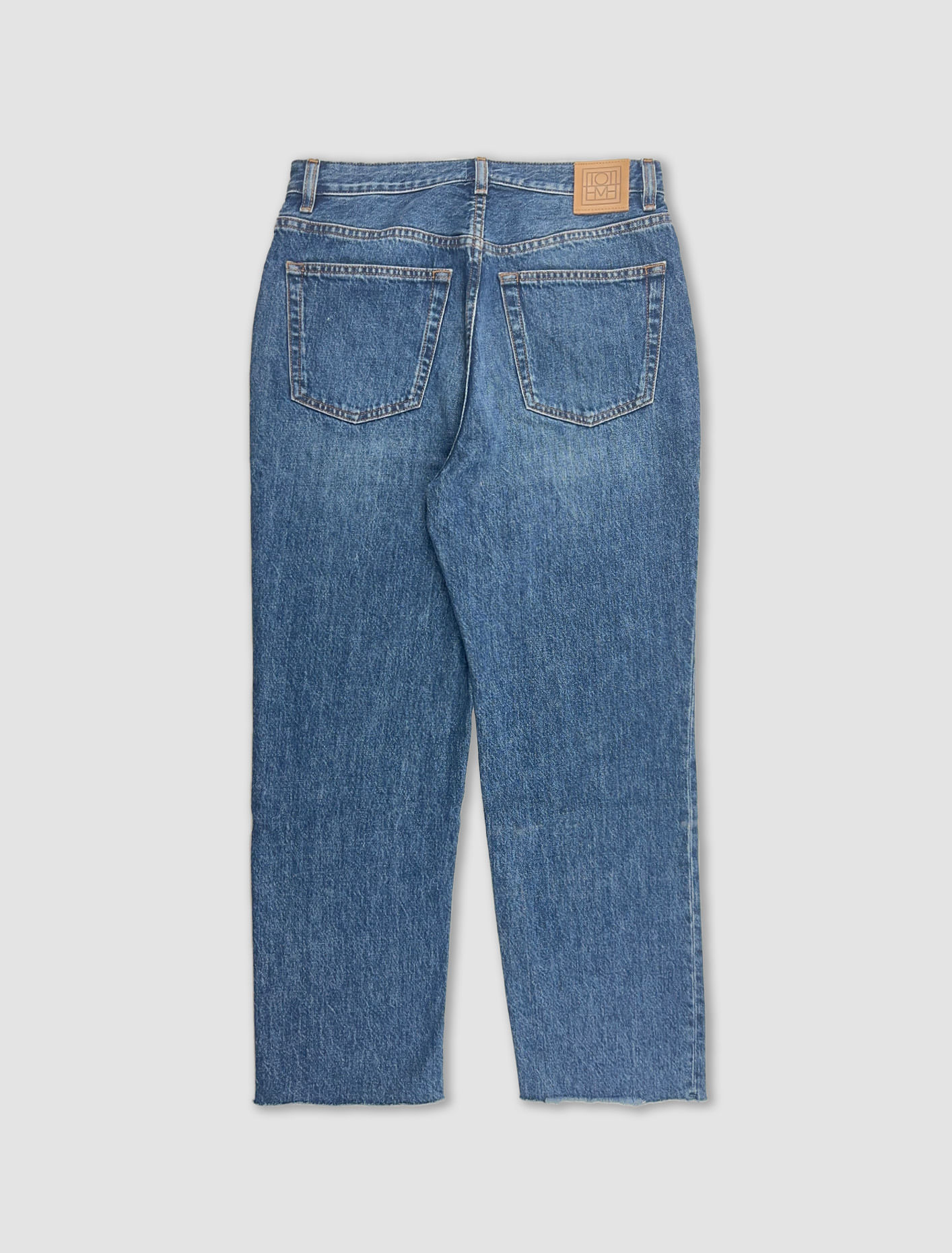 Shop Totême Classic Cut Denim In Blue