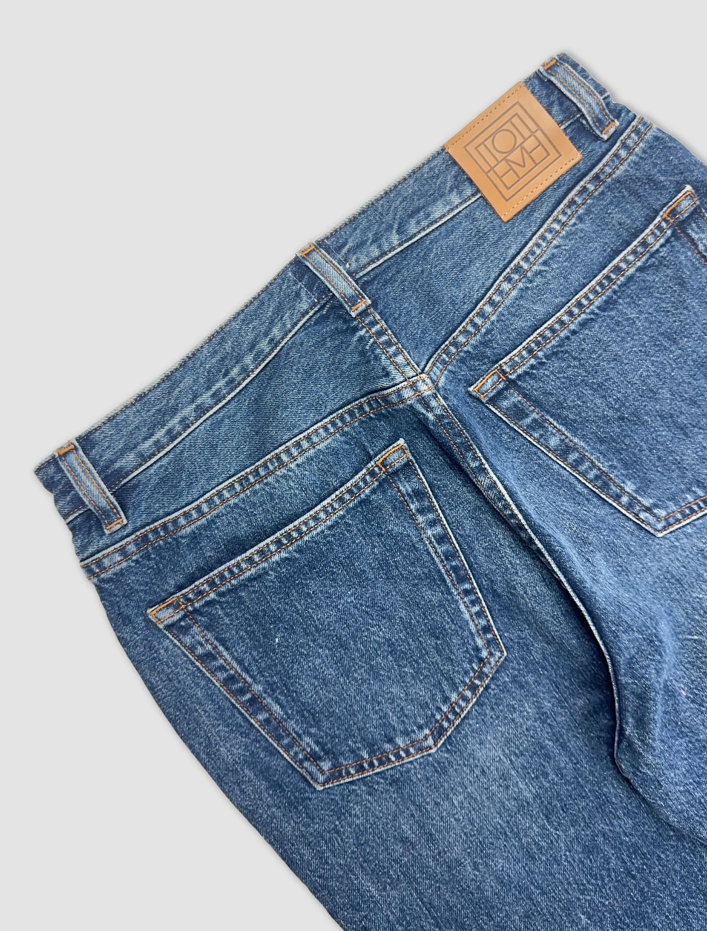 Shop Totême Classic Cut Denim In Blue