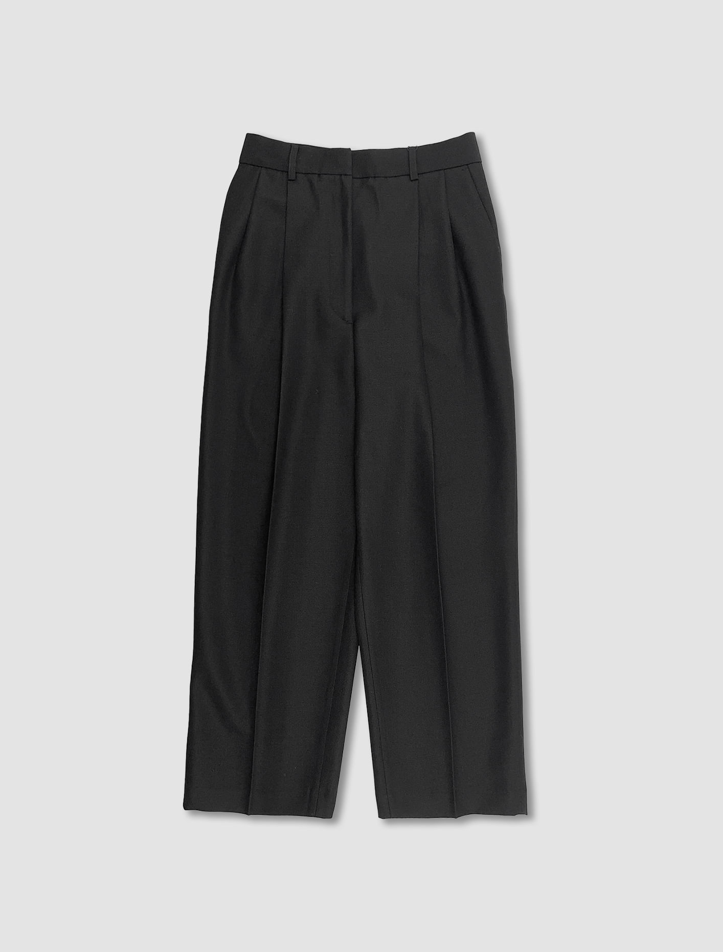 Shop Totême Cropped Trousers In Black