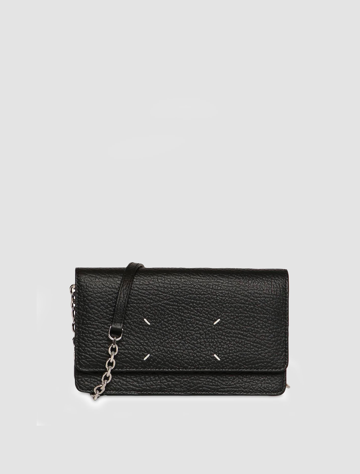 Shop Maison Margiela Shoulder Wallet In Black