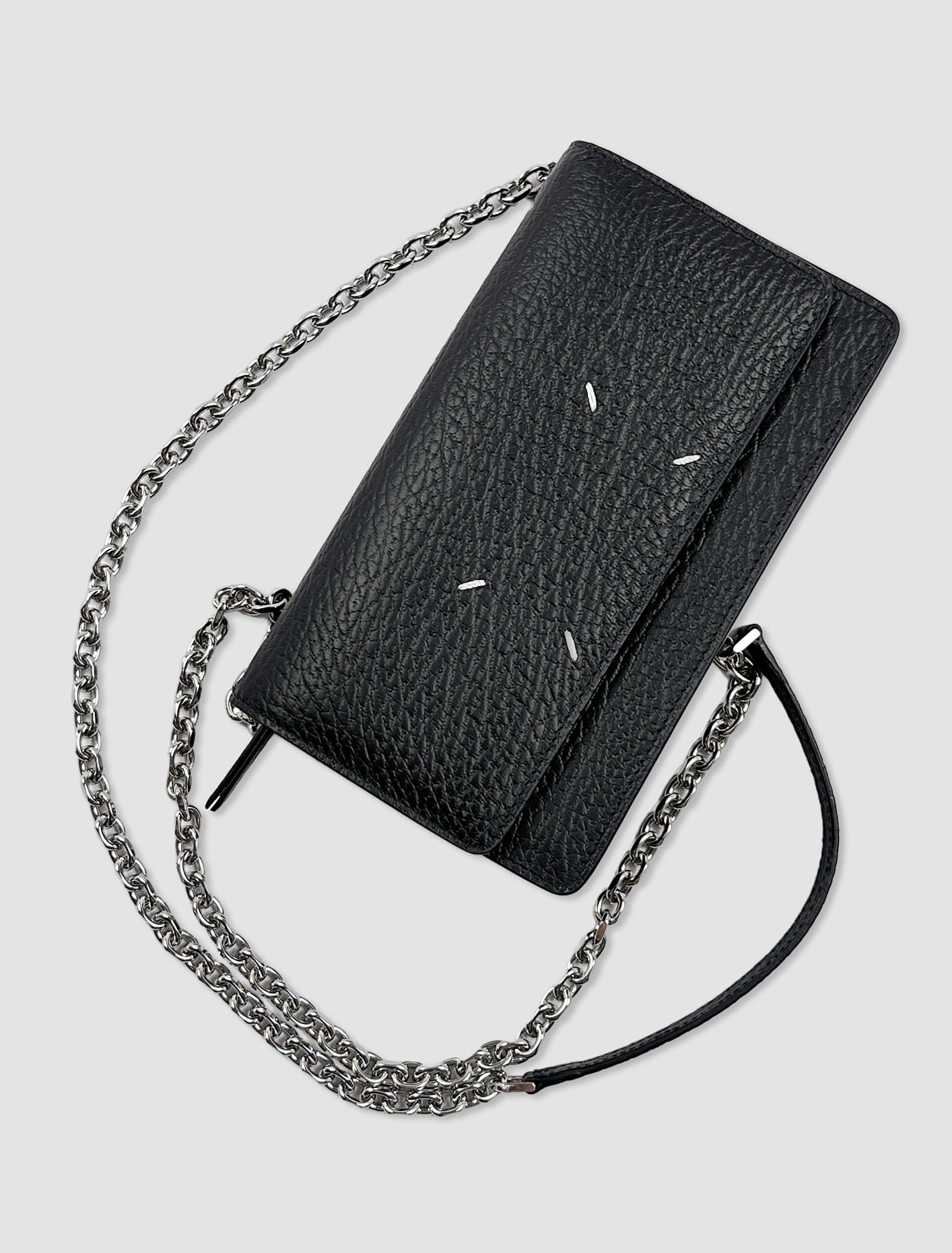 Shop Maison Margiela Shoulder Wallet In Black