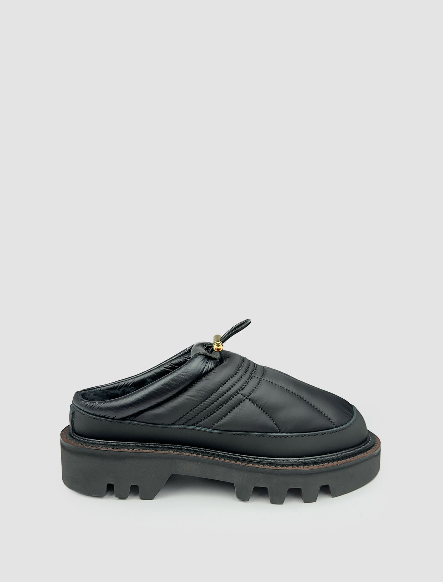 Shop Sacai Padded Slippers In Black