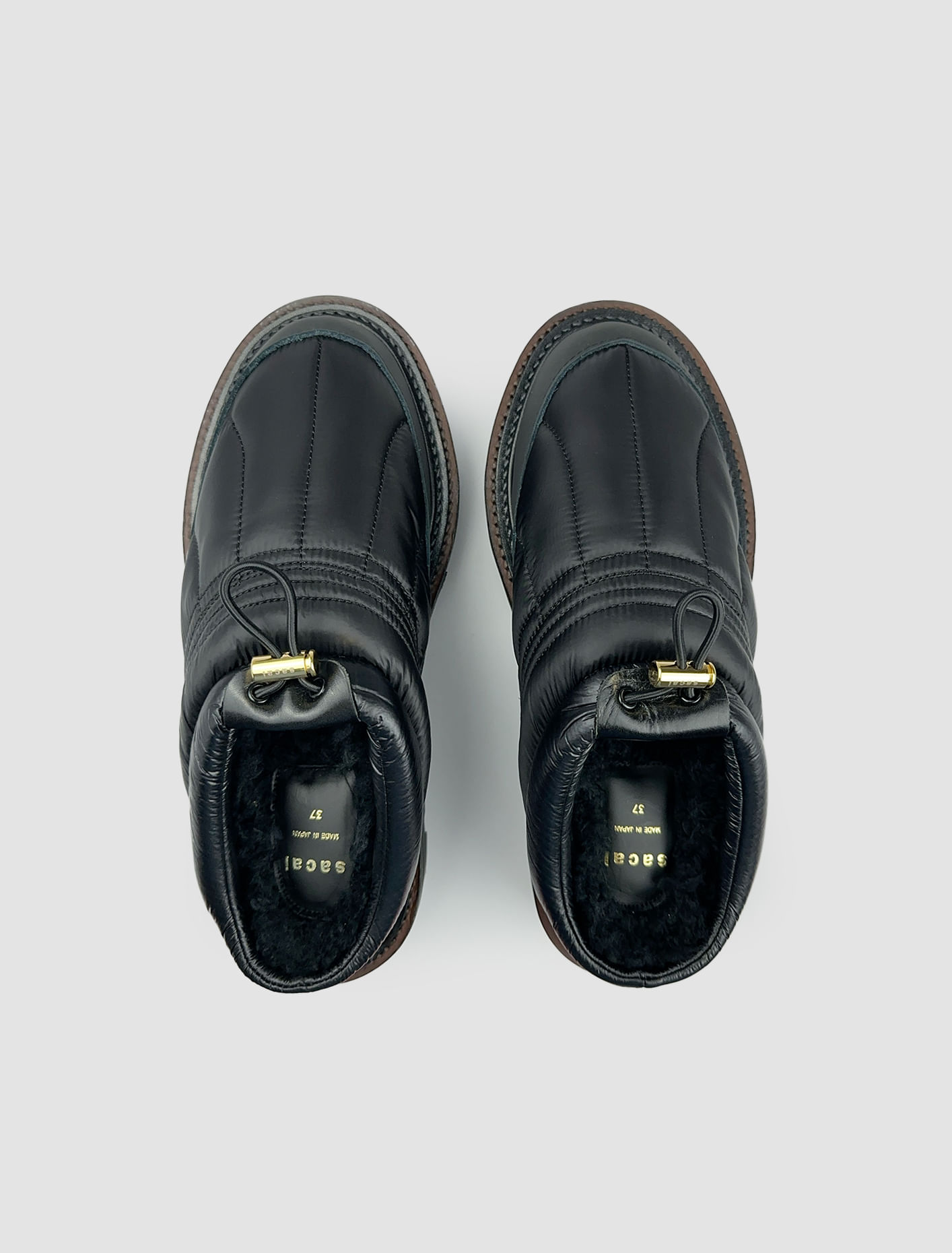 Shop Sacai Padded Slippers In Black