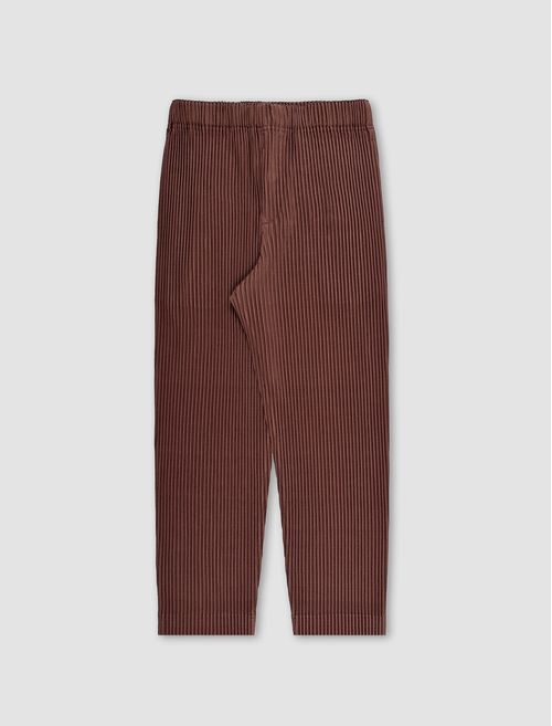 Pleated trousers in polyester