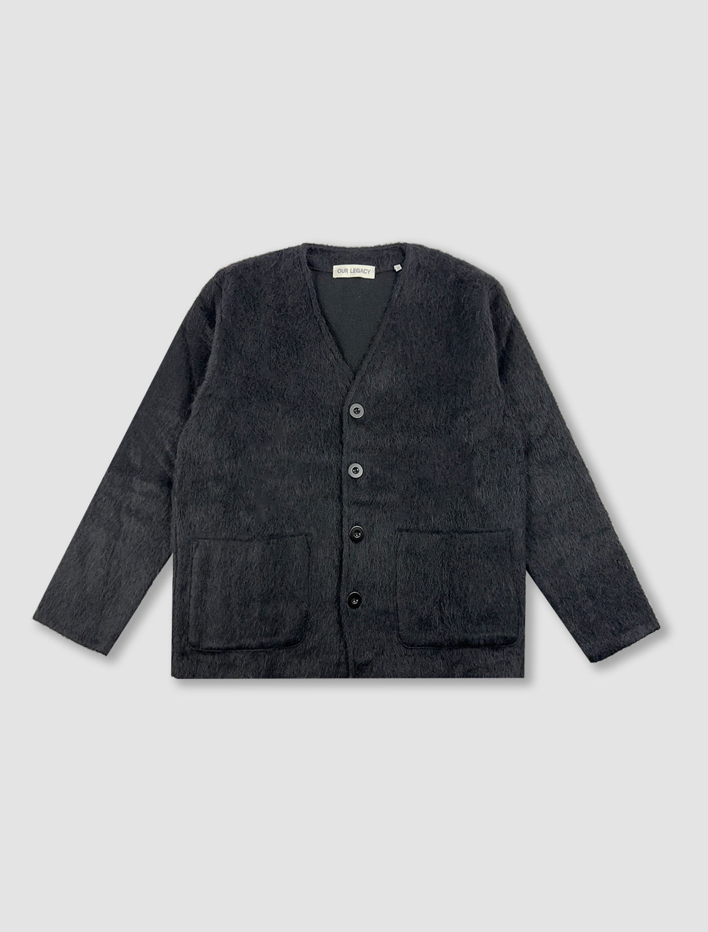 Shop Our Legacy Cardigan In Black Mohair