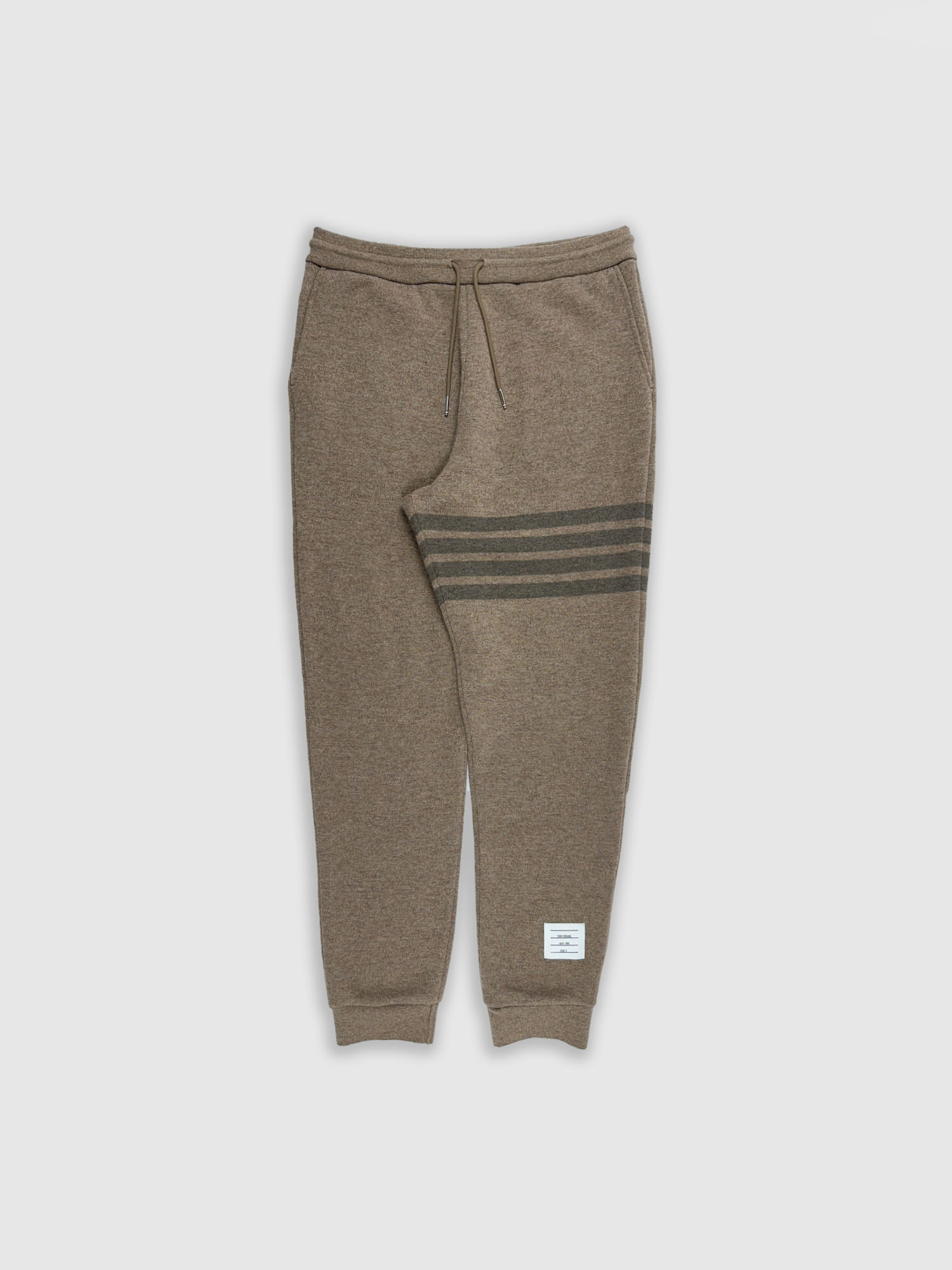 Shop Thom Browne 4-bar Trousers With Stripe In Brown