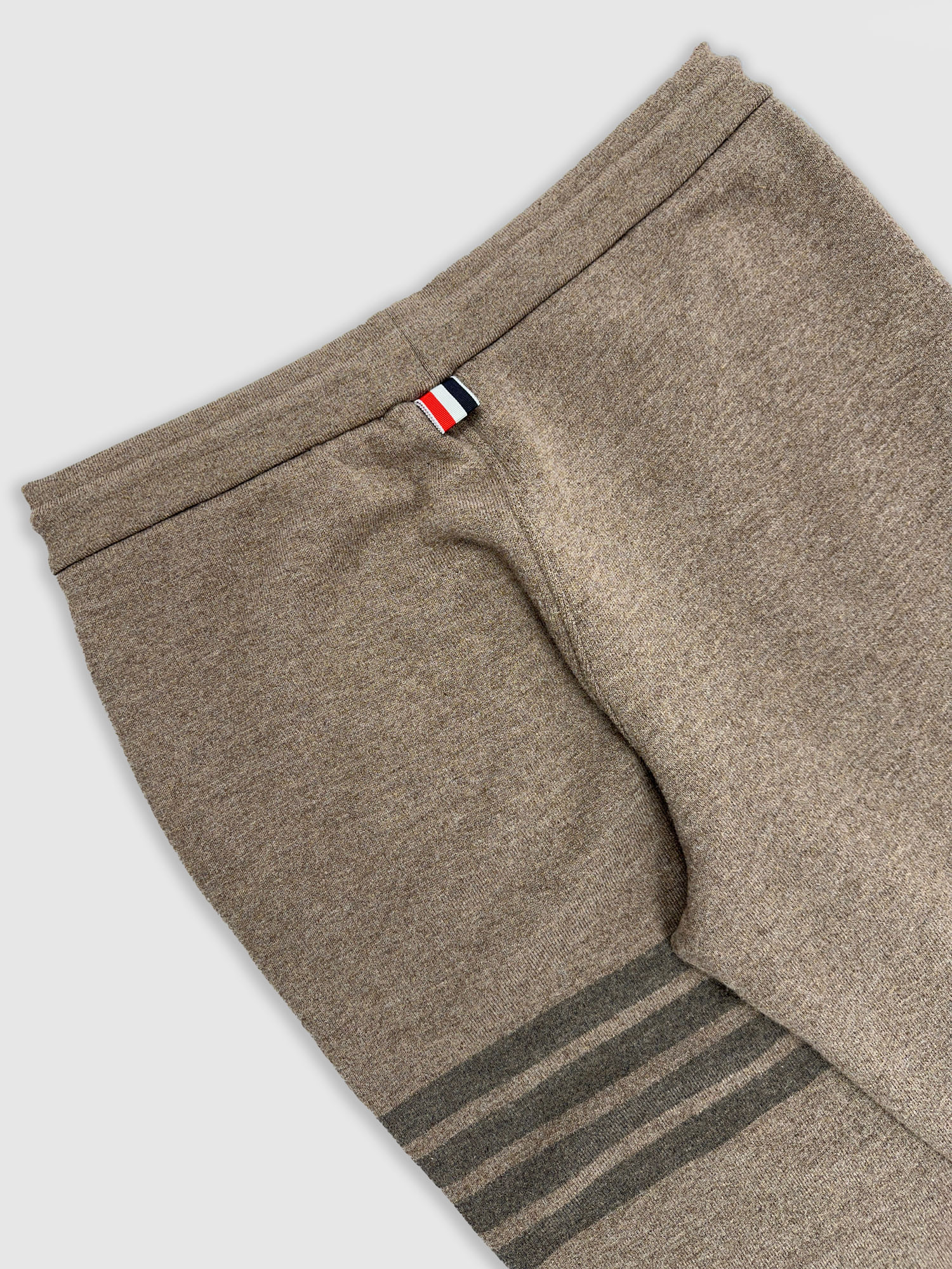 Shop Thom Browne 4-bar Trousers With Stripe In Brown