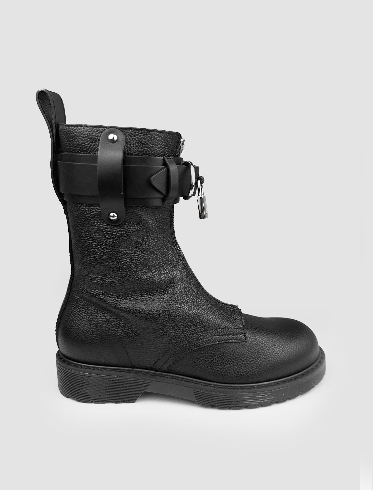 Shop Jw Anderson Punk Combat Ankle Boots In Black