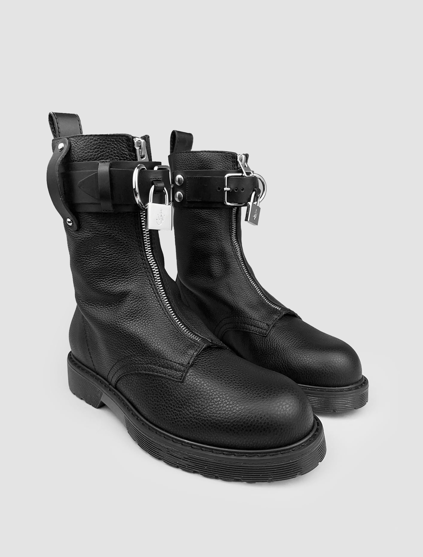 Shop Jw Anderson Punk Combat Ankle Boots In Black