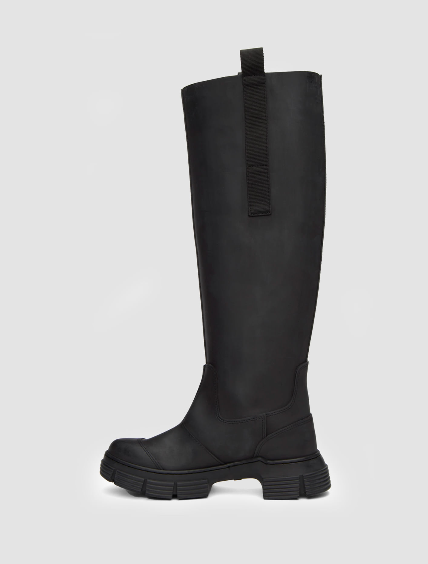 Shop Ganni Recycled Rubber Country Boots In Black