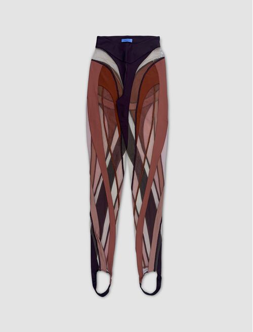 Sheer spiral leggings