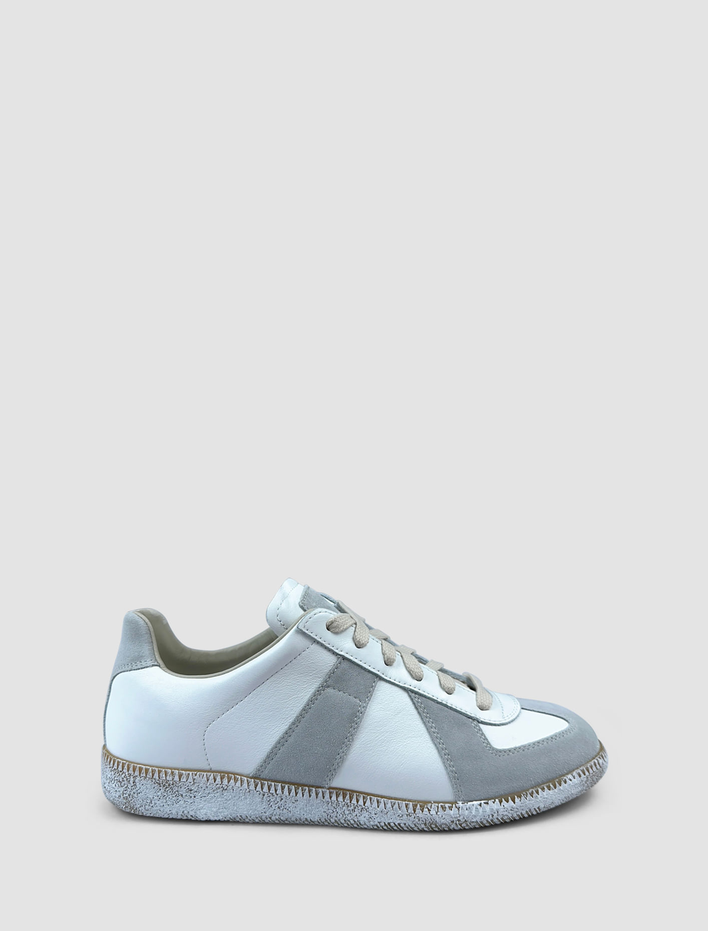 Shop Maison Margiela Replica Sneakers In Off White,honey