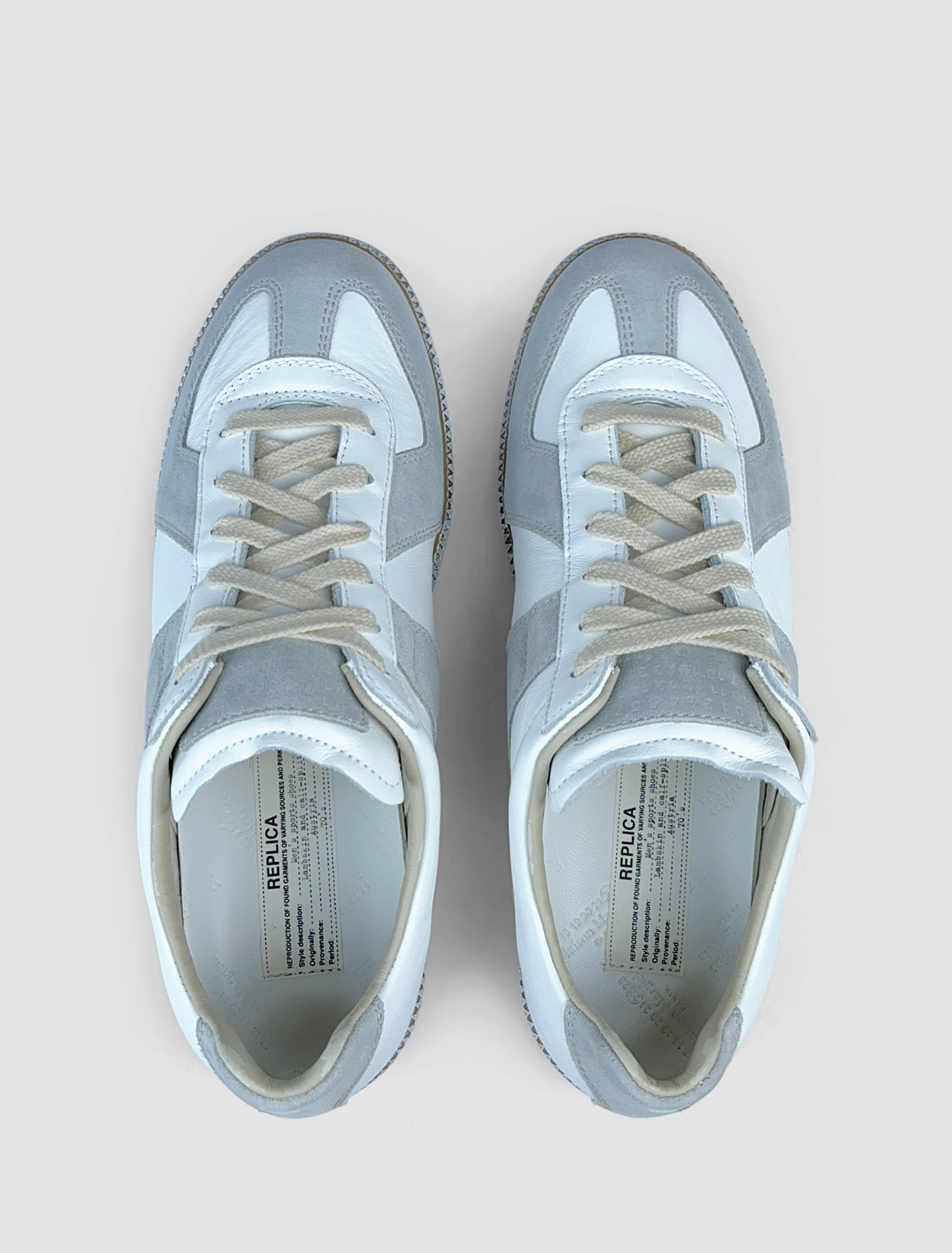 Shop Maison Margiela Replica Sneakers In Off White,honey