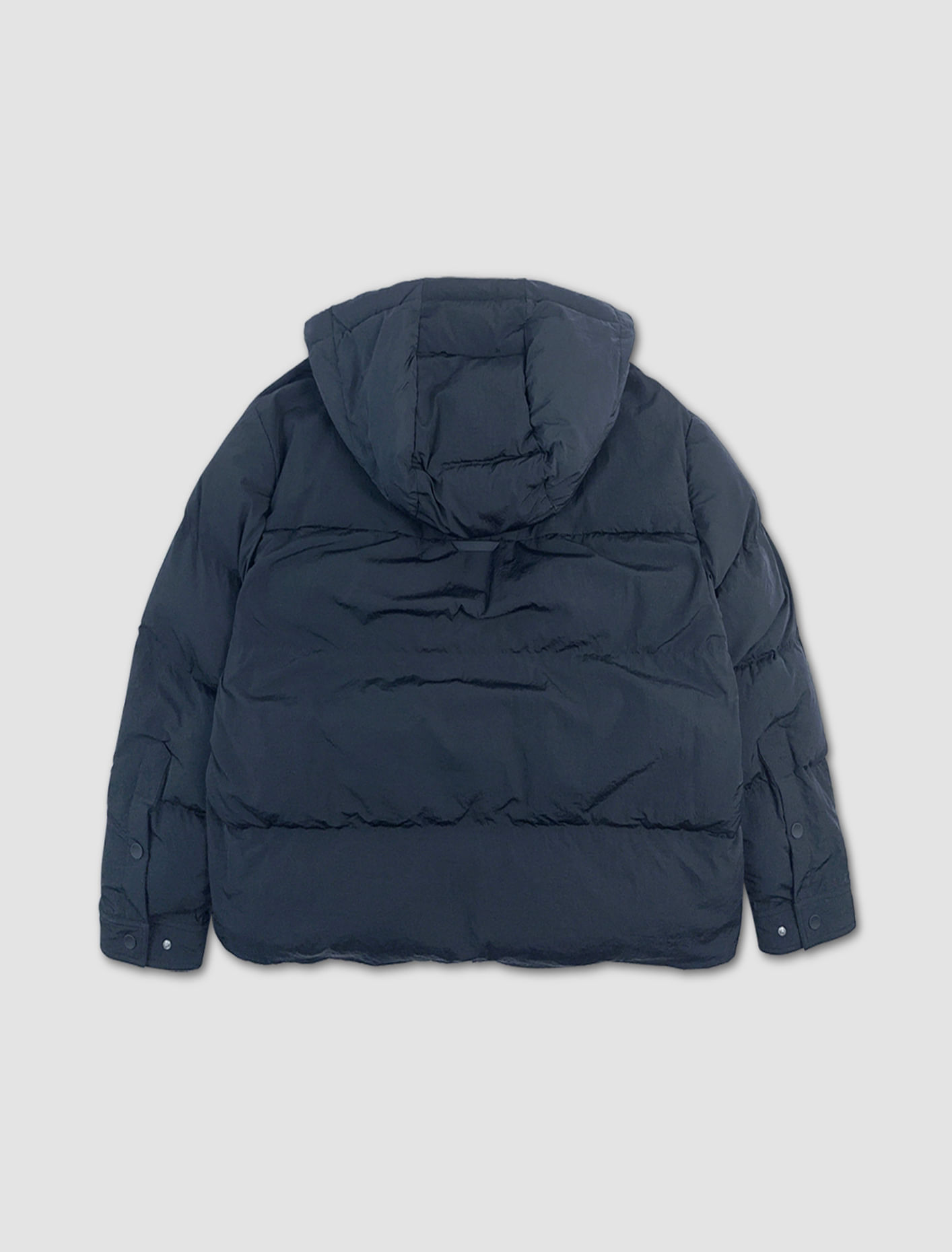 Shop Jacquemus The Down Jacket Shirt In Black