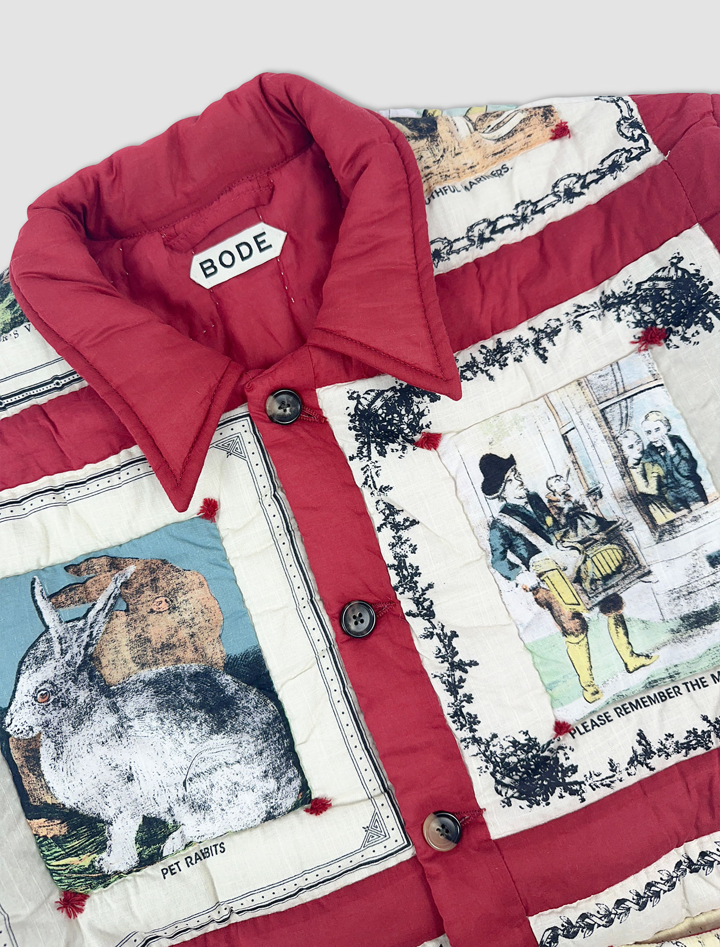 Shop Bode Storytime Quilt Jacket In Multicolore