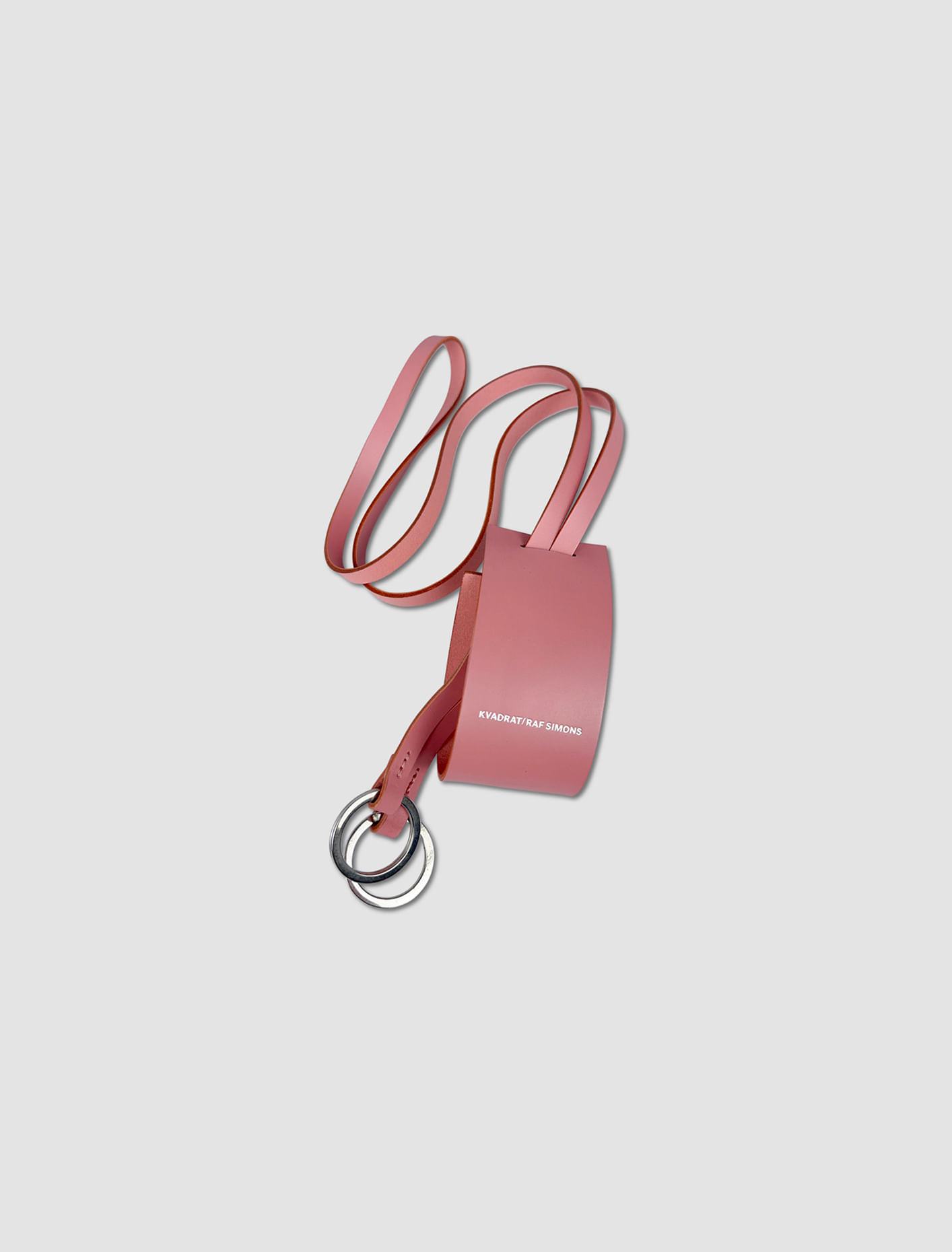 Shop Kvadrat X Raf Simons Leather Key Chain In Pink