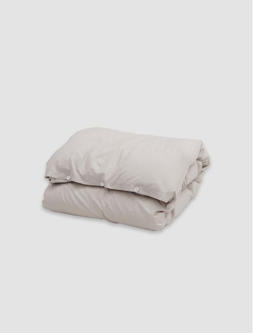 Double duvet cover in percale