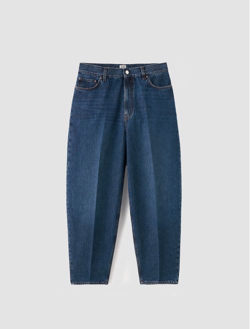 Curved gamba jeans