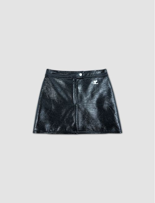 Reedition Vinyl mini skirt