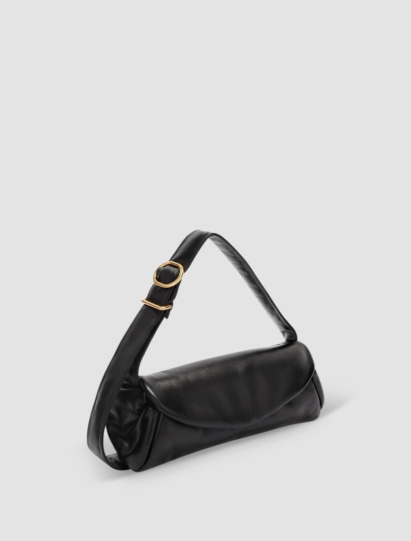 Shop Jil Sander Cannolo Padded Small Bag In Black