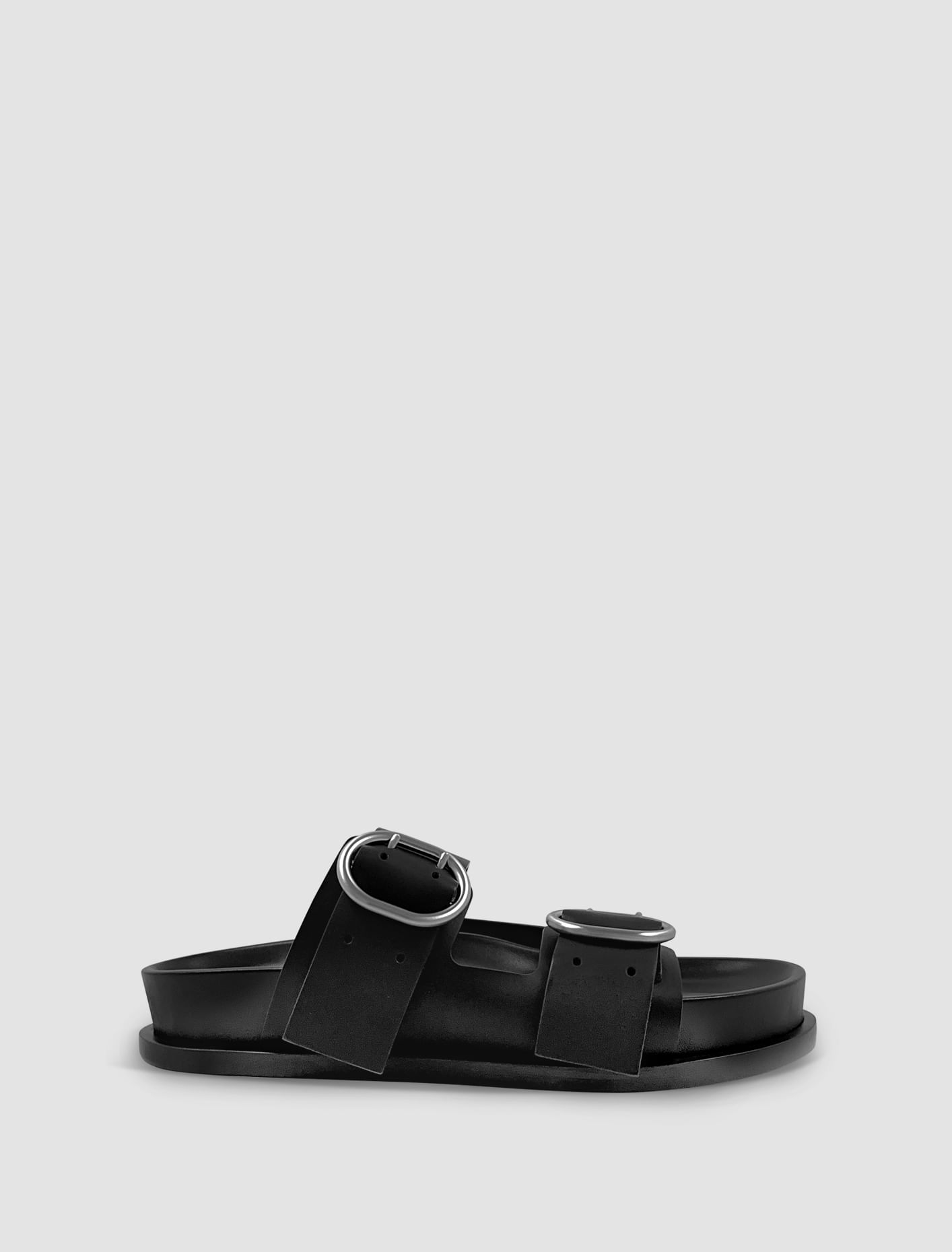 Shop Jil Sander Flat Sandals In Nero