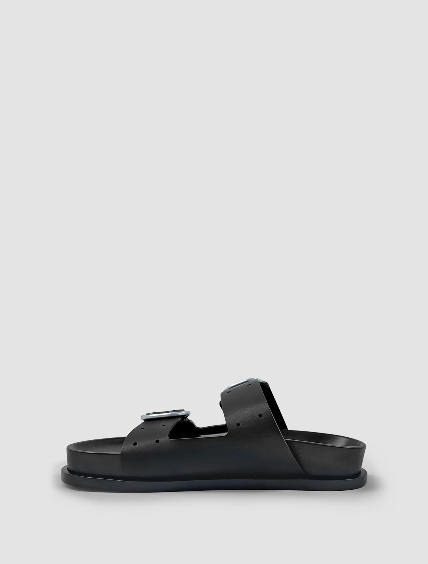 Shop Jil Sander Flat Sandals In Nero