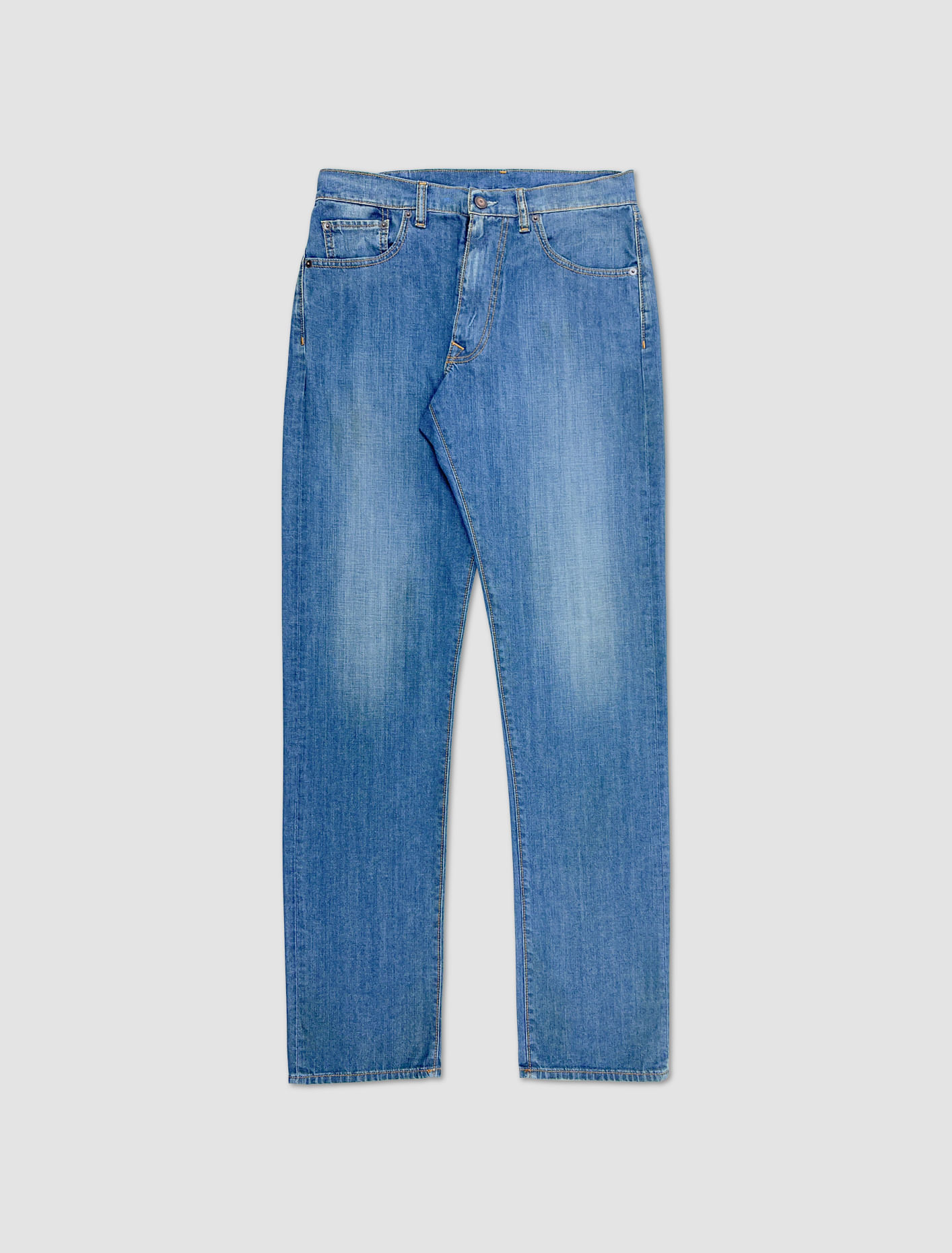 Shop Maison Margiela Turn-up Jeans In Blu