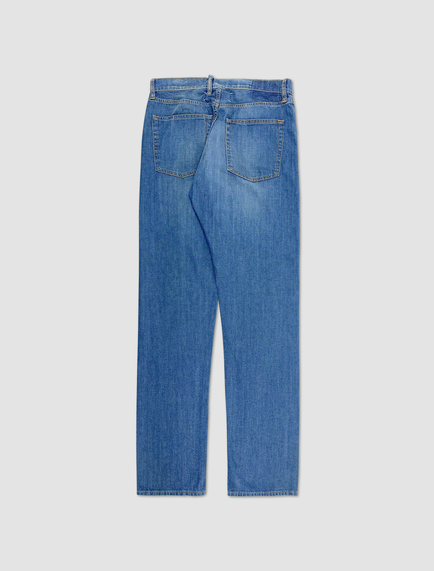 Shop Maison Margiela Turn-up Jeans In Blu