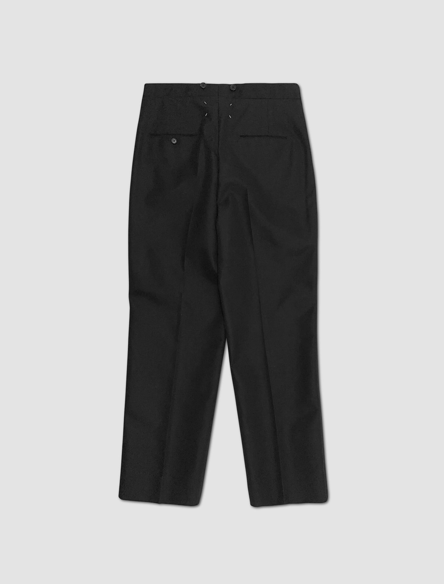 Shop Maison Margiela Trousers Embroidered With Logo In Nero