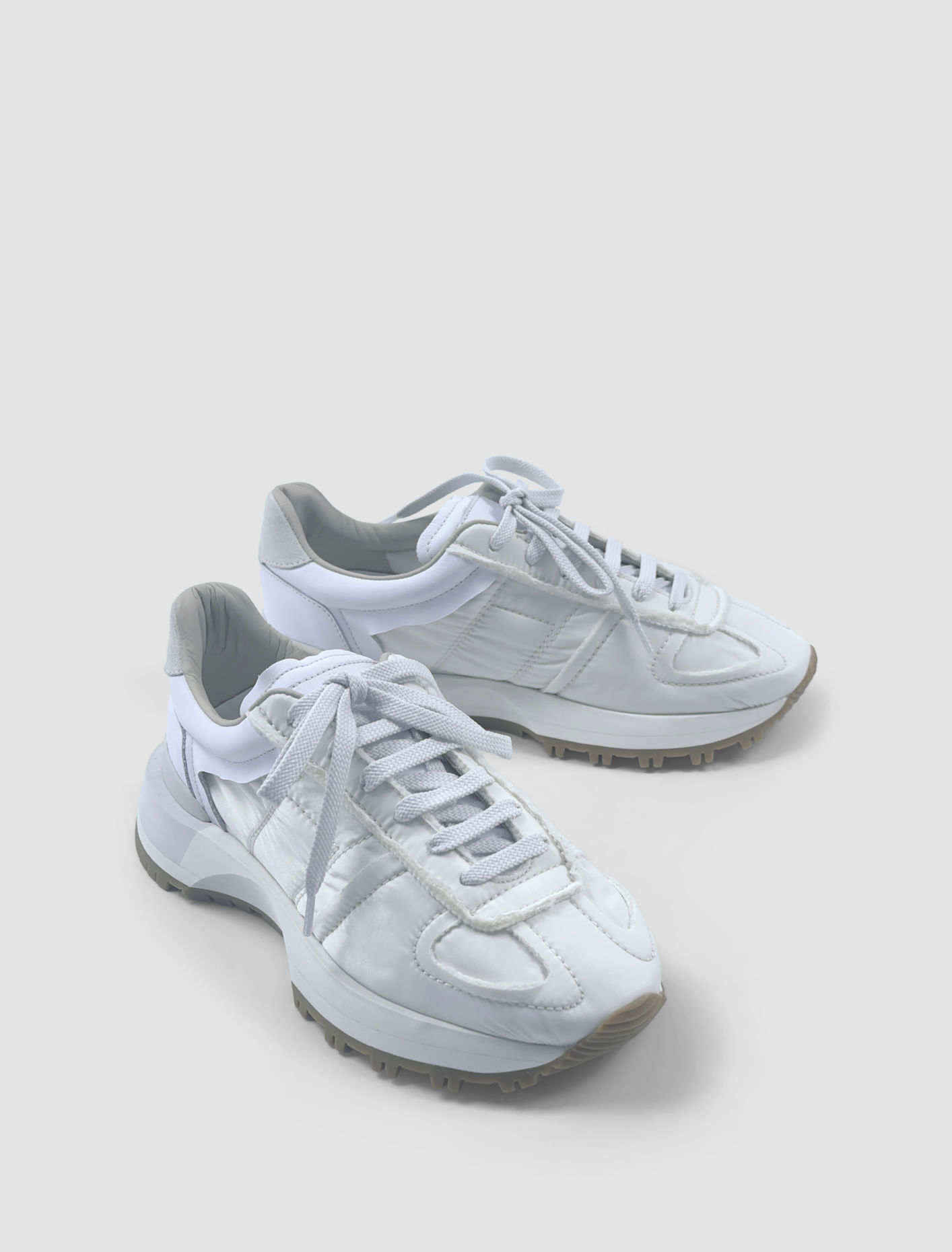 Shop Maison Margiela 50/50 Sneakers In Bianco