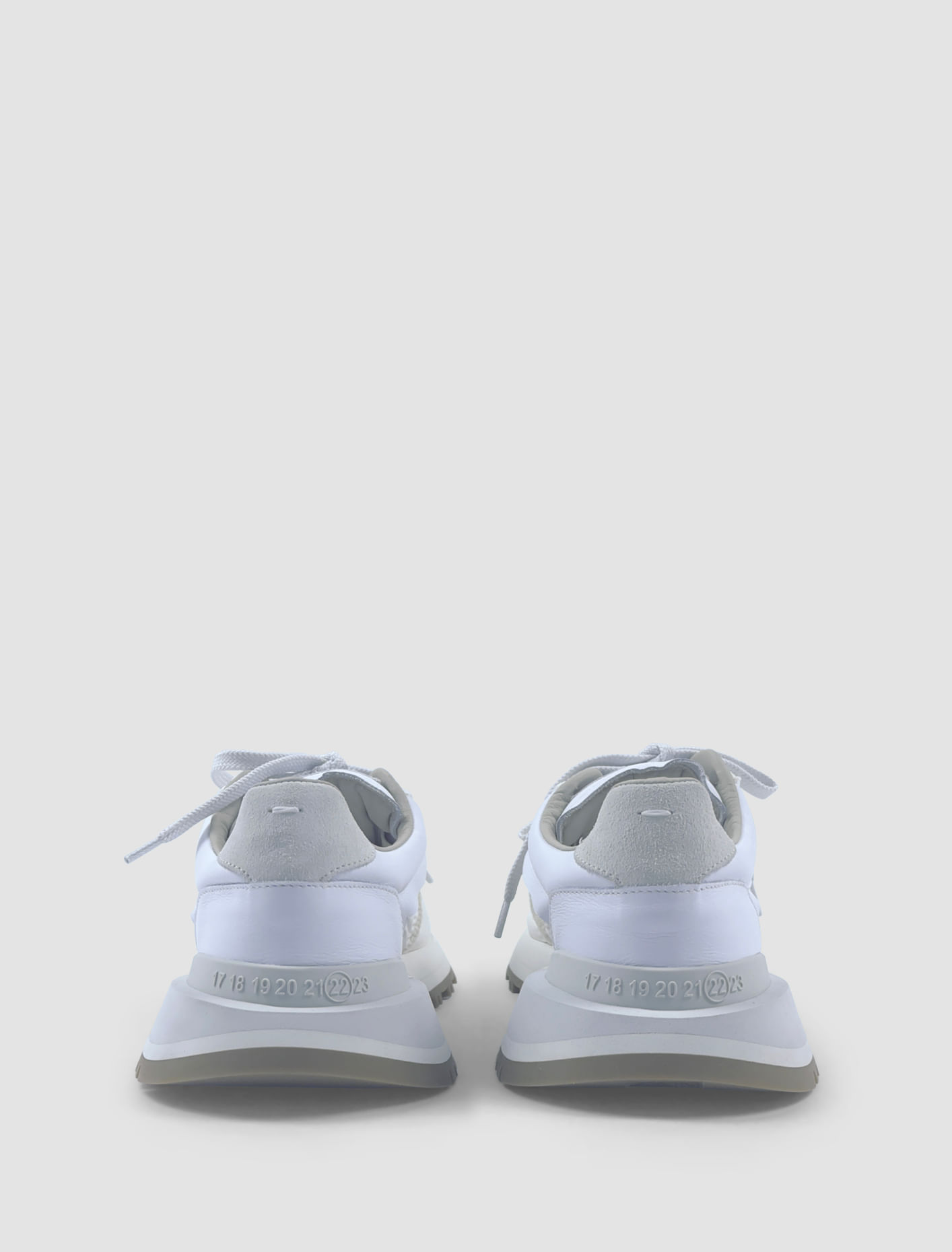 Shop Maison Margiela 50/50 Sneakers In Bianco