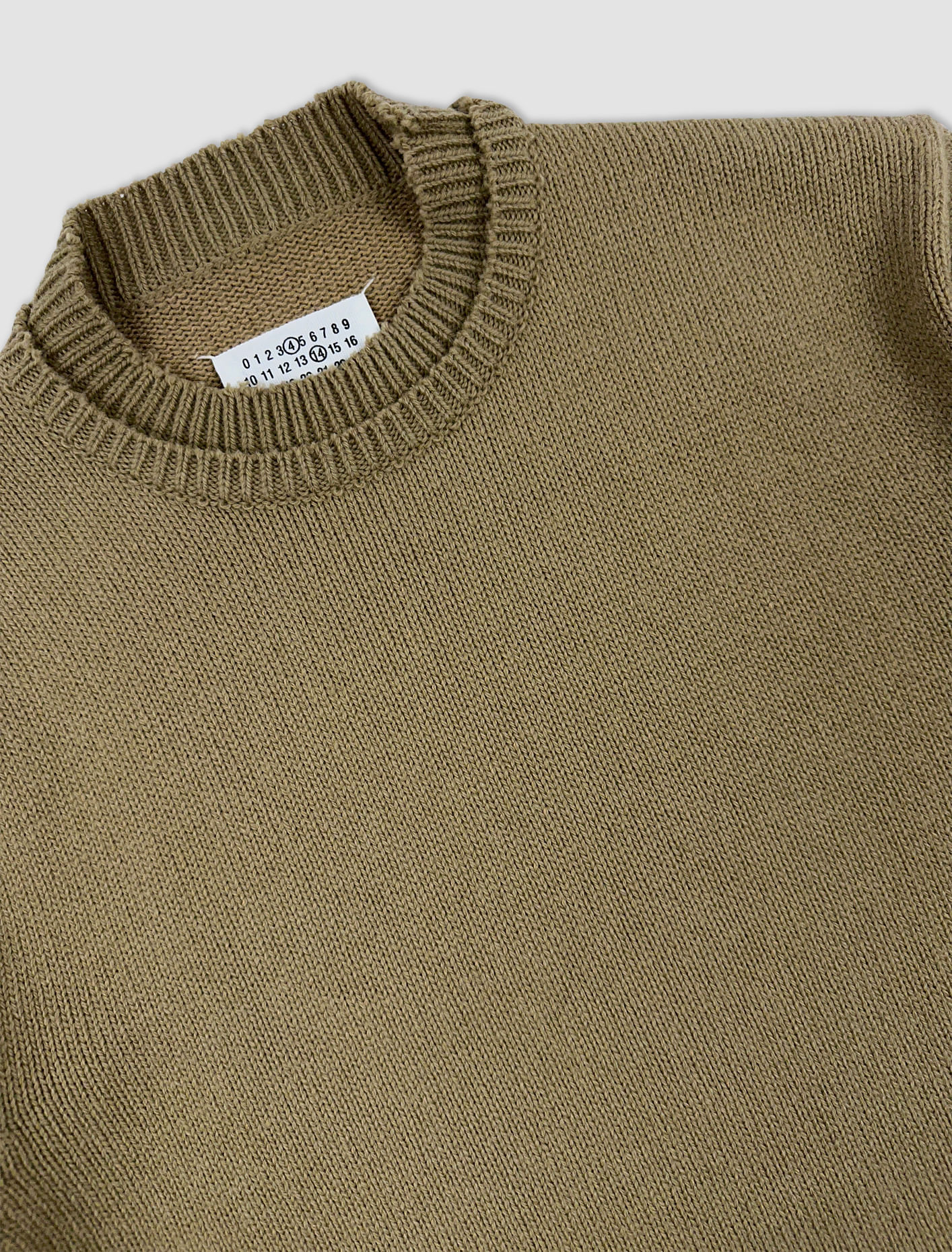 Shop Maison Margiela Sweater With Fringes In Beige