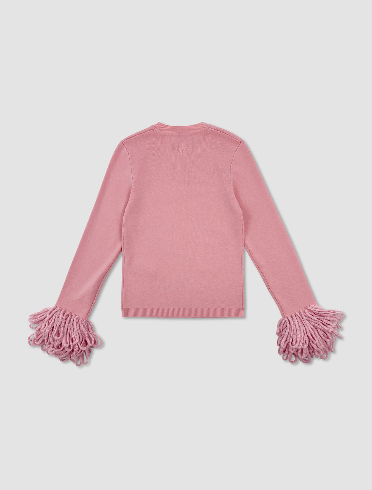 Shop Jw Anderson Fringed Cuff Top In Rosa