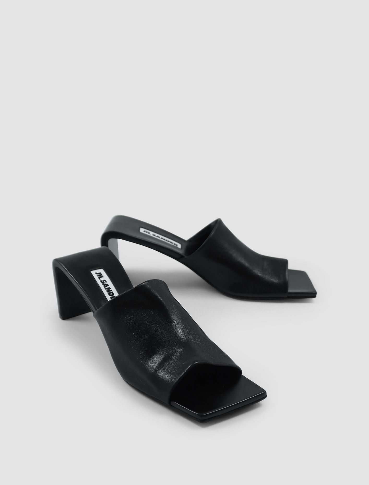 Shop Jil Sander High Sandals In Nero