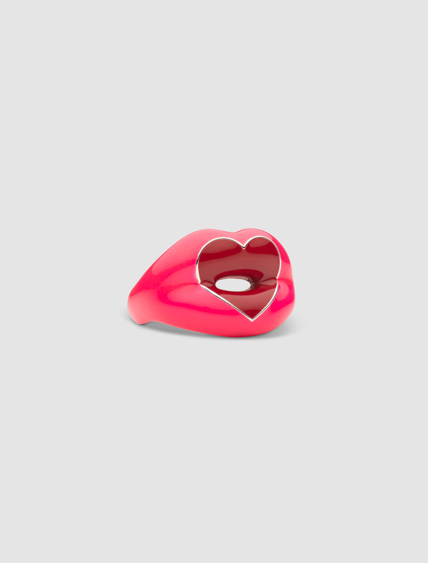 Hotlips By Solange Hotlips Loveheart Ring In Rose