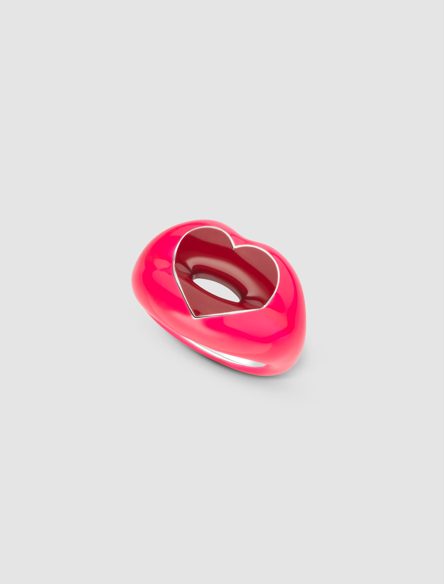 Shop Hotlips By Solange Hotlips Loveheart Ring In Rose