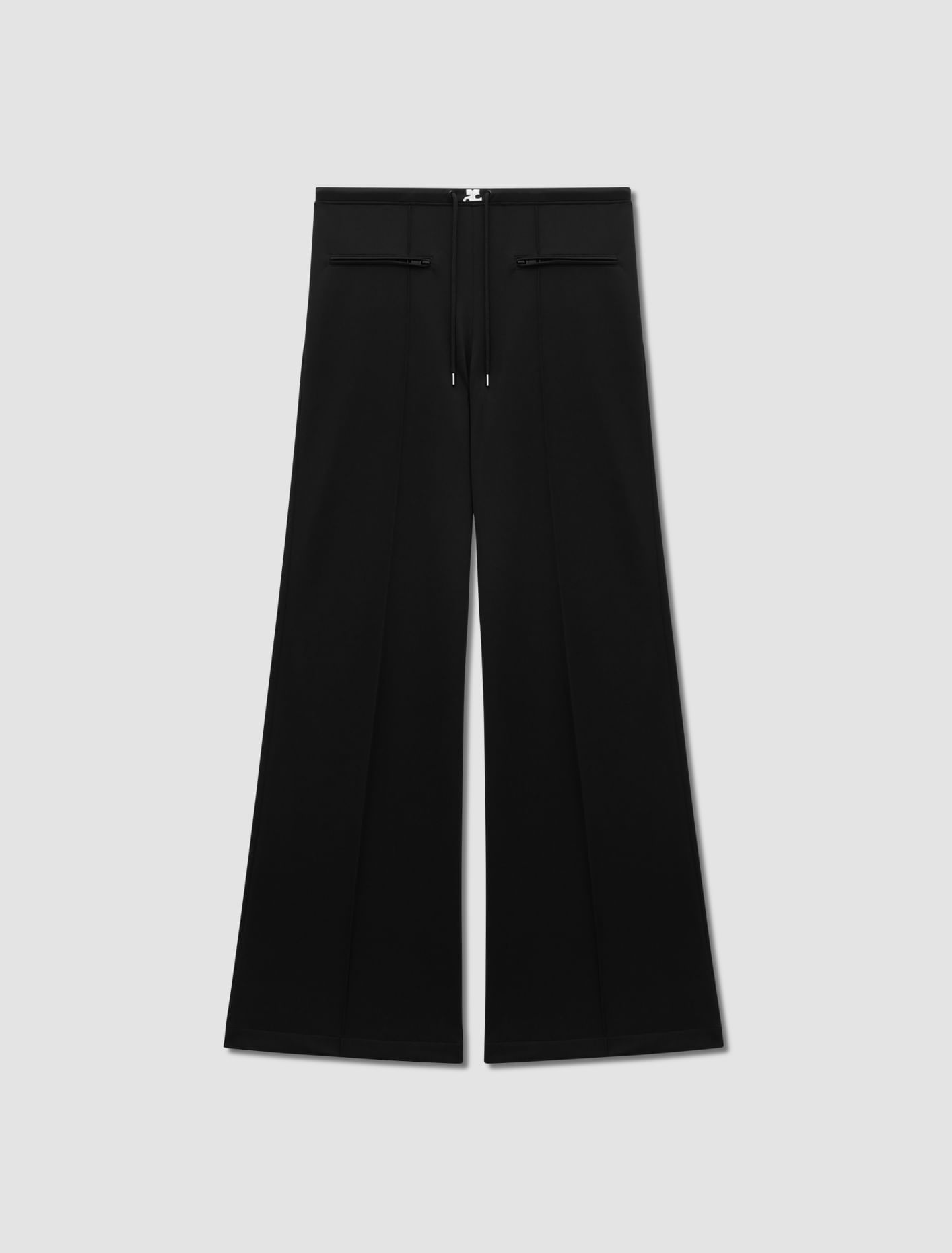 Shop Courrèges Interlock Tracksuit Baggy Pants In Nero