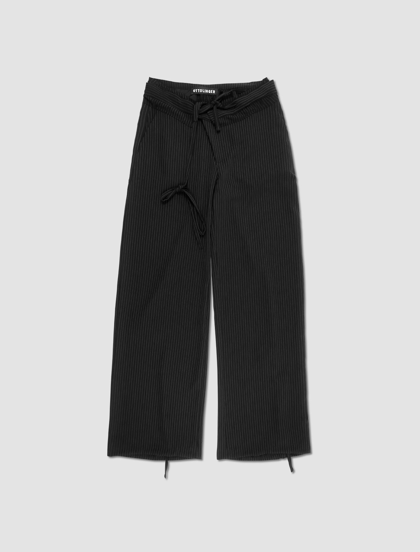 Shop Ottolinger Double Fold Suit Trousers In Nero