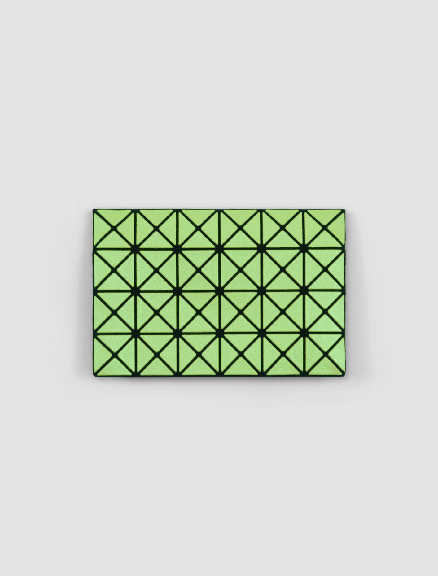 Bao Bao Issey Miyake Oyster Metallic Card Case In Green