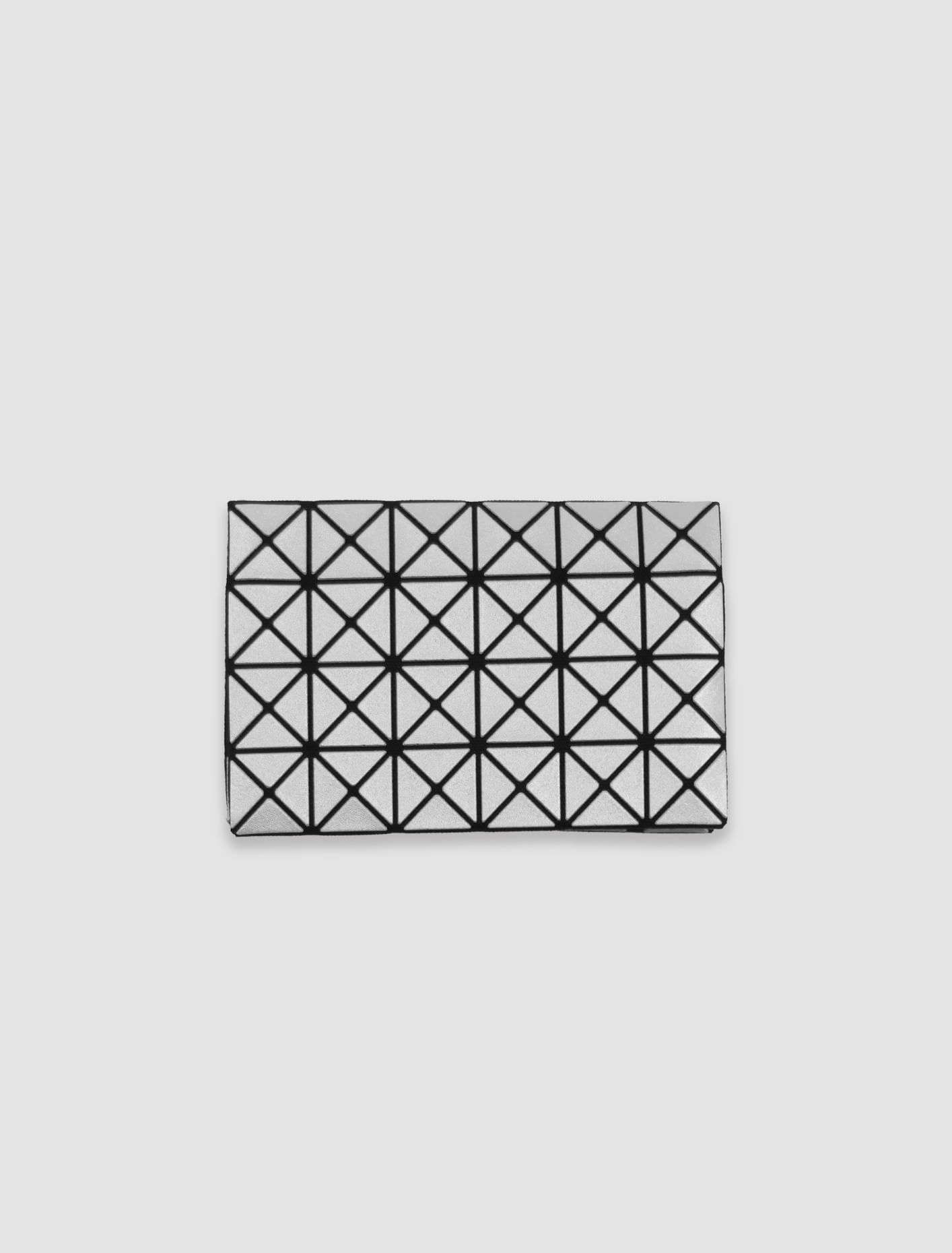 Shop Bao Bao Issey Miyake Oyster Metallic Card Case In Grey