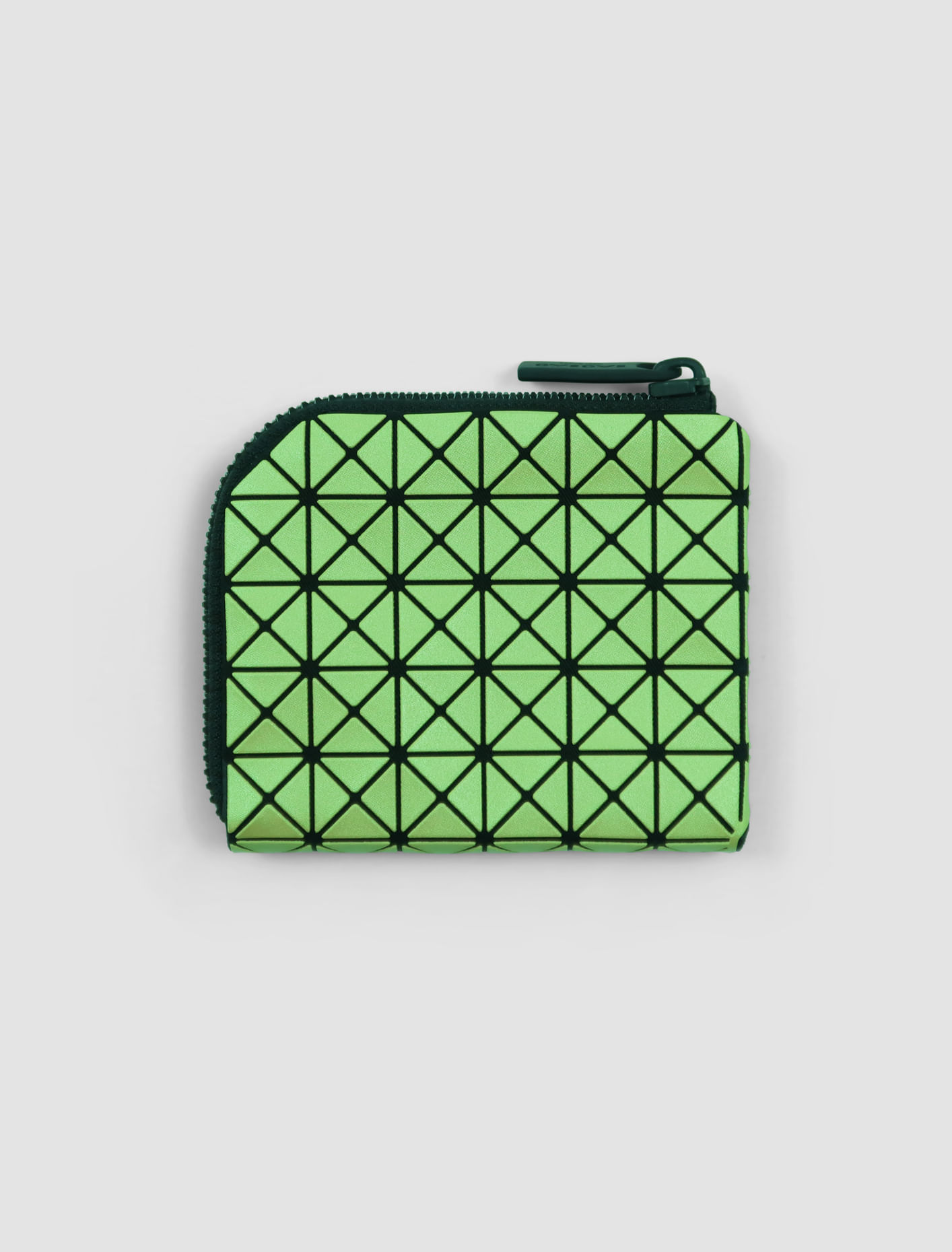 Shop Bao Bao Issey Miyake Clam Wallet Metallic In Green